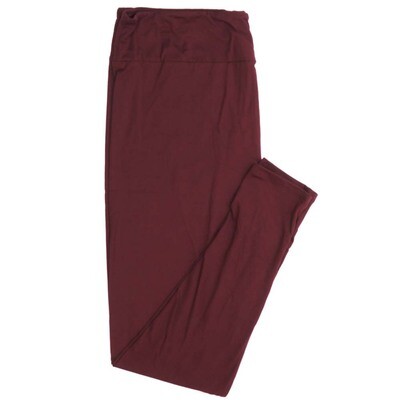 LuLaRoe TCTWO TC2 Solid Maroon Buttery Soft Womens Leggings fits Adults sizes 18-26 TCTWO-SOLID-MAROON-039252-17
