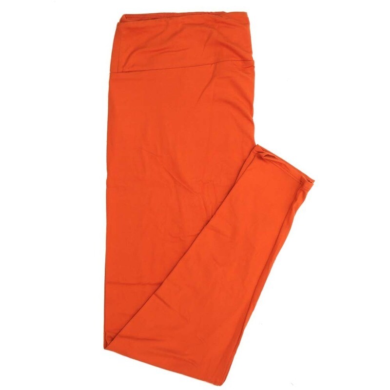 LuLaRoe TCTWO TC2 Solid Orange Buttery Soft Womens Leggings fits Adults sizes 18-26  TCTWO-SOLID-ORANGE-060953-23