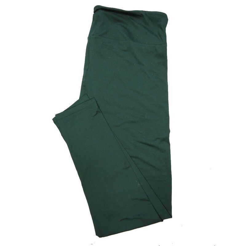 LuLaRoe TCTWO TC2 Solid Dark HunterGreen Womens Leggings fits Adult sizes 544060 18+