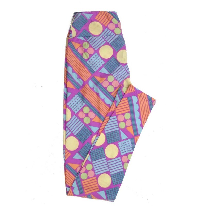 LuLaRoe One Size OS Polka Dot Stripe Leggings fits Womens sizes 2-10  OS-4389-ZD