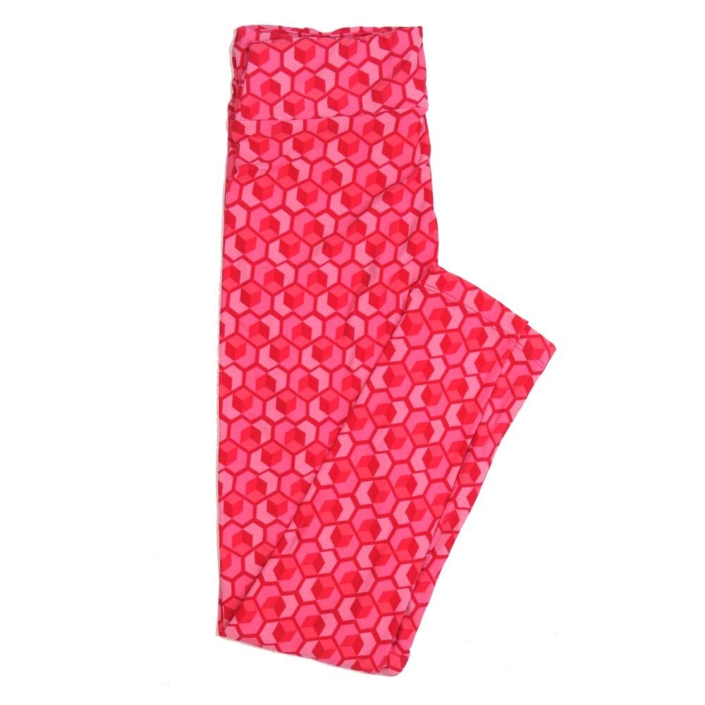 LuLaRoe One Size OS 3D Cubism Hearts Valentines Love Hearts Buttery Soft Womens Leggings fit Adult sizes 2-10 OS-4353-AN