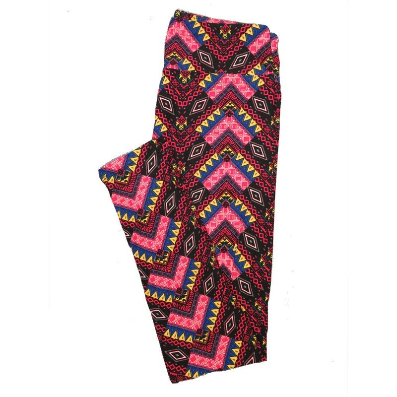 LuLaRoe One Size OS Tee Pee Gods Eye Diamong Southwestrn Aztec Stripe Leggings (OS fits Adults 2-10) OS-4096-Q