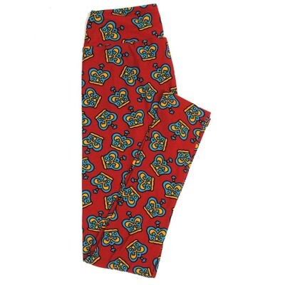 LuLaRoe One Size OS King Crowns Buttery Soft Womens Leggings fit Adult sizes 2-10  OS-4357-AF