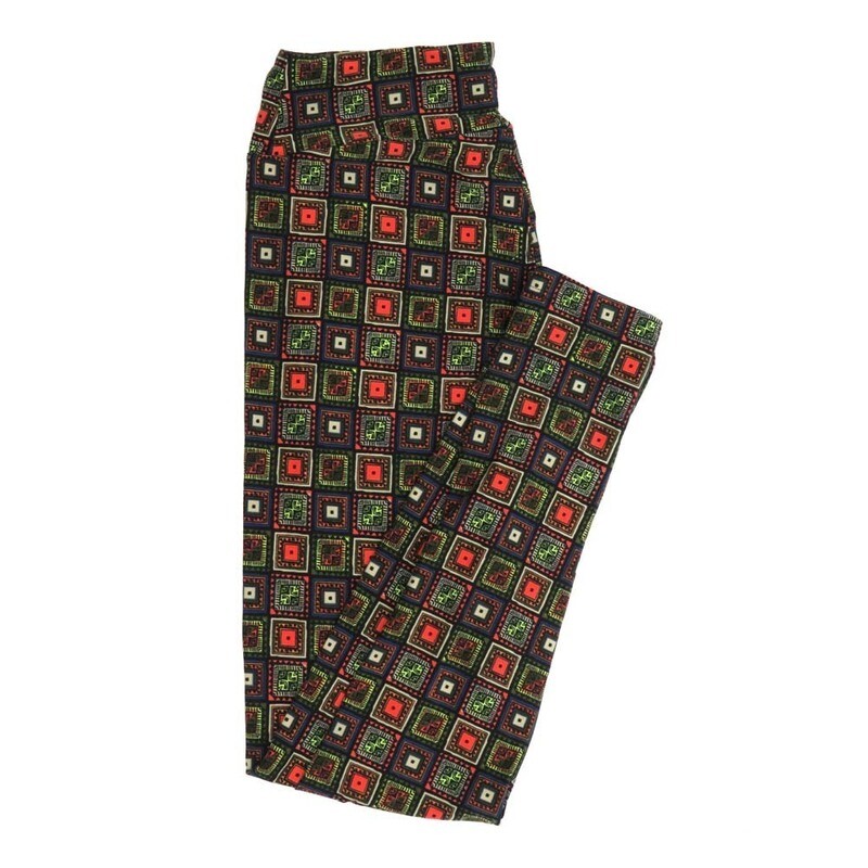 LuLaRoe One Size OS Patchwork Checkerboard Buttery Soft Womens Leggings fit Adult sizes 2-10  OS-4357-AH