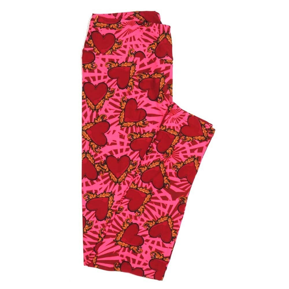 LuLaRoe One Size OS Valentines Love Hearts Buttery Soft Womens Leggings fit Adult sizes 2-10 OS-4353-AV