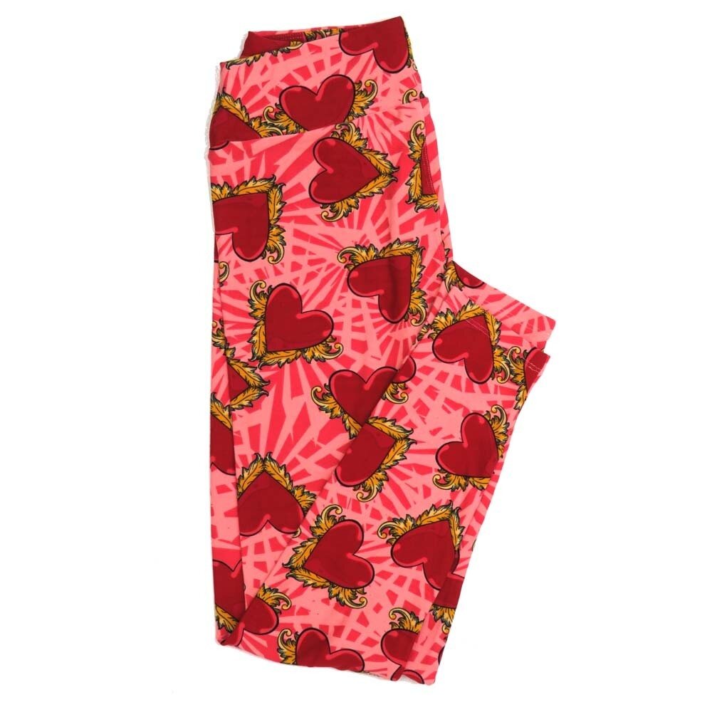 LuLaRoe One Size OS Valentines Love Hearts Buttery Soft Womens Leggings fit Adult sizes 2-10  OS-4353-AW