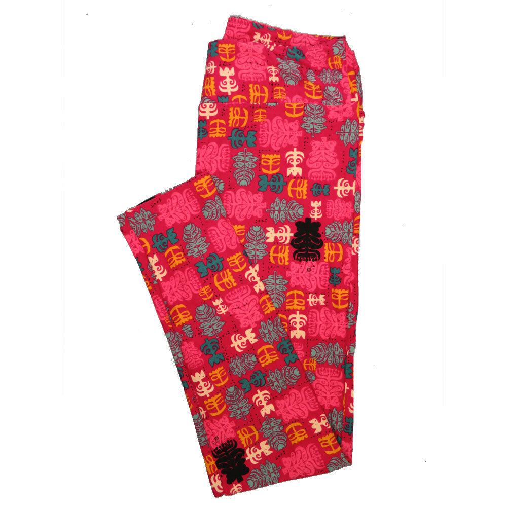 LuLaRoe One Size OS South American Incan Mayan Native Animals Flowers Leggings (OS fits Adults 2-10) OS-4096-R