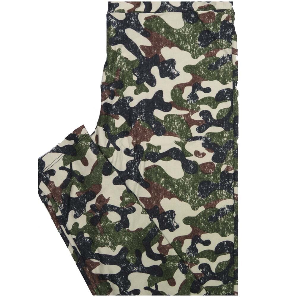 LuLaRoe One Size OS Camouflage Green Brown Gray Leggings (OS fits Adults 2-10) LAST PAIR!