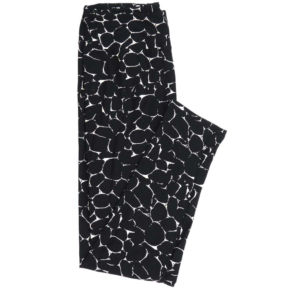 LuLaRoe One Size OS Black and White Faux Animal Skin Buttery Soft Womens Leggings fit Adult sizes 2-10  OS-4358-AN