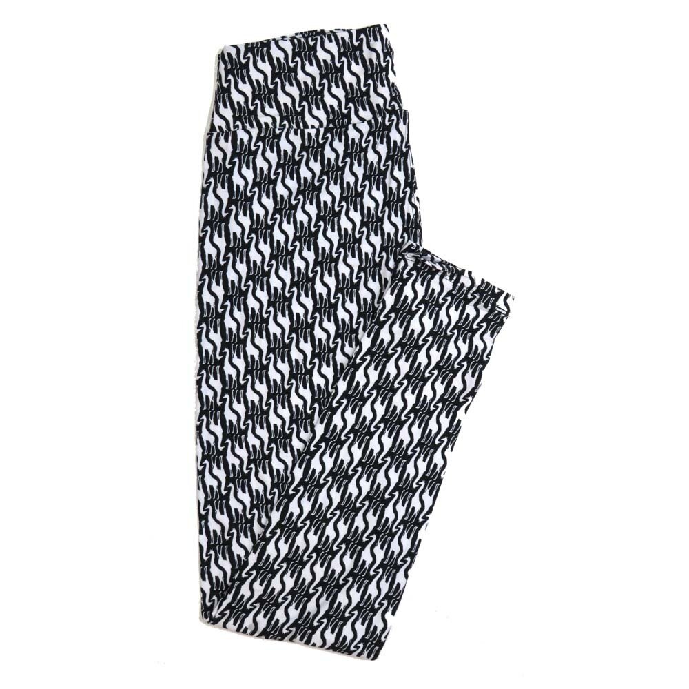 LuLaRoe One Size OS Black and White Giraffes Buttery Soft Womens Leggings fit Adult sizes 2-10  OS-4359-AY