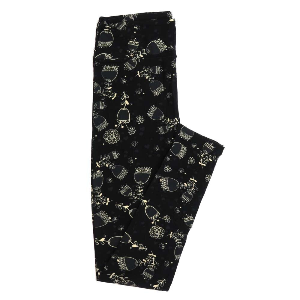 LuLaRoe One Size OS Floral Buttery Soft Womens Leggings fit Adult sizes 2-10 OS-4360-AJ