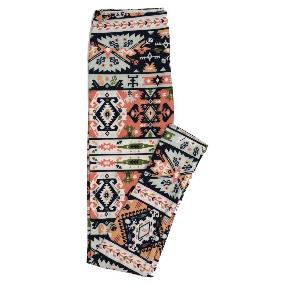 LuLaRoe One Size OS Southwestern Gods Eye Geometeric Stripe Buttery Soft Womens Leggings fit Adult sizes 2-10  OS-4361-AH-2