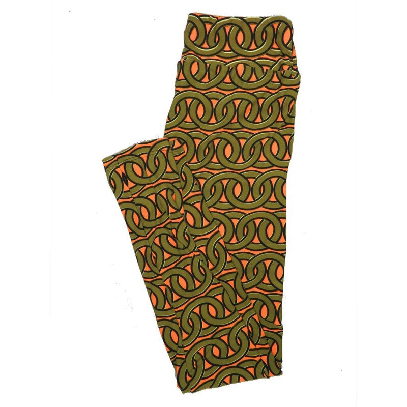 LuLaRoe One Size OS Chain Links Love Links Leggings (OS fits Adults 2-10) OS-4096-A