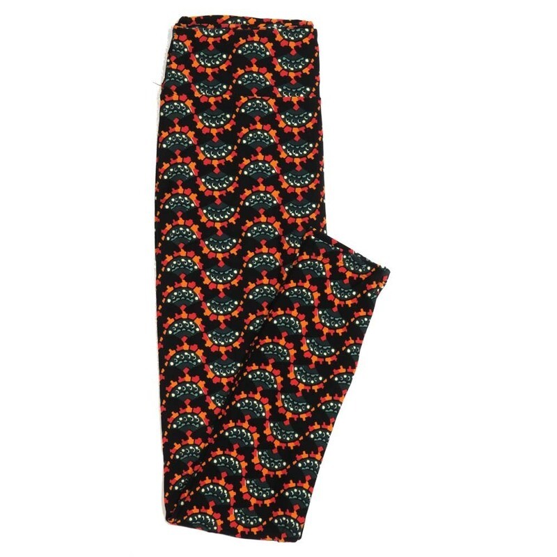 LuLaRoe One Size OS Floral Fans Buttery Soft Womens Leggings fit Adult sizes 2-10  OS-4360-AU