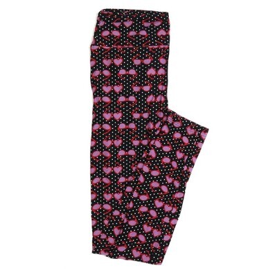 LuLaRoe One Size OS Hearts Sunglasses Polka Dots Black Red Pink Buttery Soft Womens Leggings fit Adult sizes 2-10  OS-4359-BC