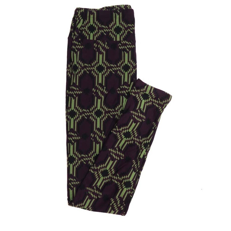 LuLaRoe One Size OS Trippy Geometric Buttery Soft Womens Leggings fit Adult sizes 2-10  OS-4360-BB