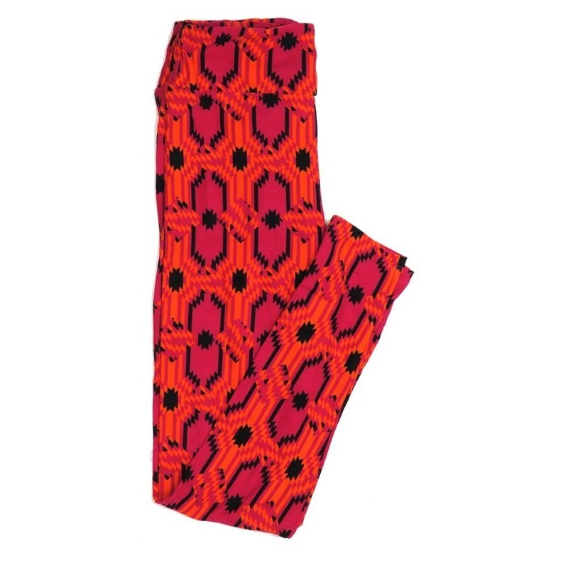 LuLaRoe One Size OS Trippy Geometric Buttery Soft Womens Leggings fit Adult sizes 2-10  OS-4360-BK