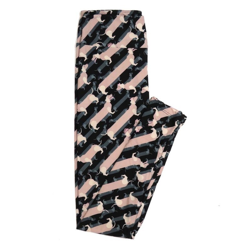 LuLaRoe One Size OS Weener Dogs Dachshunds Buttery Soft Womens Leggings fit Adult sizes 2-10  OS-4360-BE