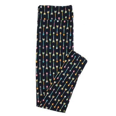 LuLaRoe One Size OS Navy Pink Green Rainbow Arrows Buttery Soft Womens Leggings fit Adult sizes 2-10  OS-4306-6