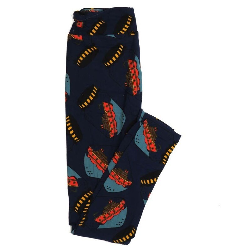 LuLaRoe One Size OS Ship in a Jar Buttery Soft Womens Leggings fit Adult sizes 2-10  OS-4360-AX