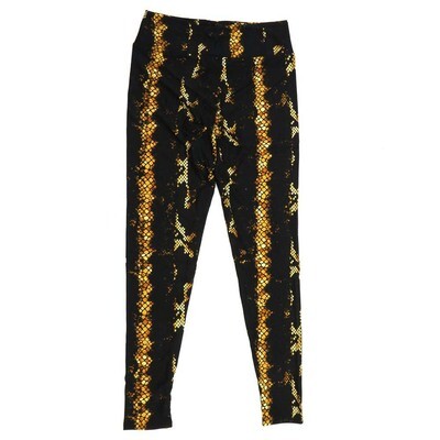 LuLaRoe One Size OS Snakeskin Animal Print Black with Cream and Biegish Brown Buttery Soft Leggings - OS fits Adults 2-10  063040