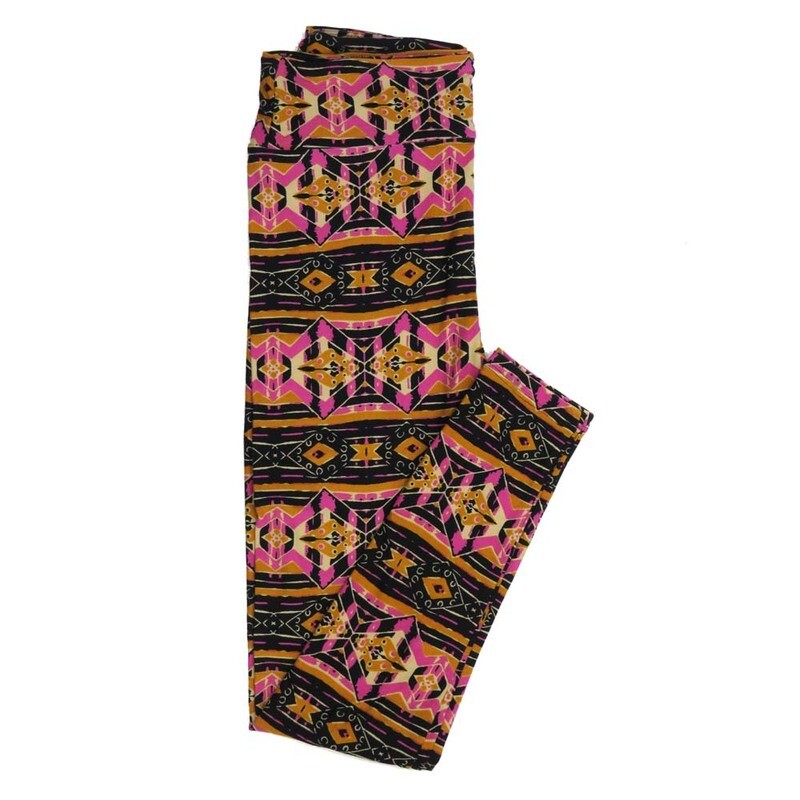 LuLaRoe One Size OS Trippy 70&#39;s Gods Eye Sytripe Black Green Blue OS-4399-U Buttery Soft Leggings fits Adults 2-10