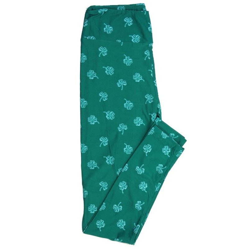 LuLaRoe One Size OS Irish St Patricks Shamrock Four Leaf Clover Green White Polka Dot OS-4397-ZJ Buttery Soft Leggings fits Adults 2-10 LuLaRoe One Size OS Irish St Patricks Shamrock Four Leaf Clover Green White Polka Dot OS-4397-ZJ Buttery Soft Leggings fits Adults 2-10