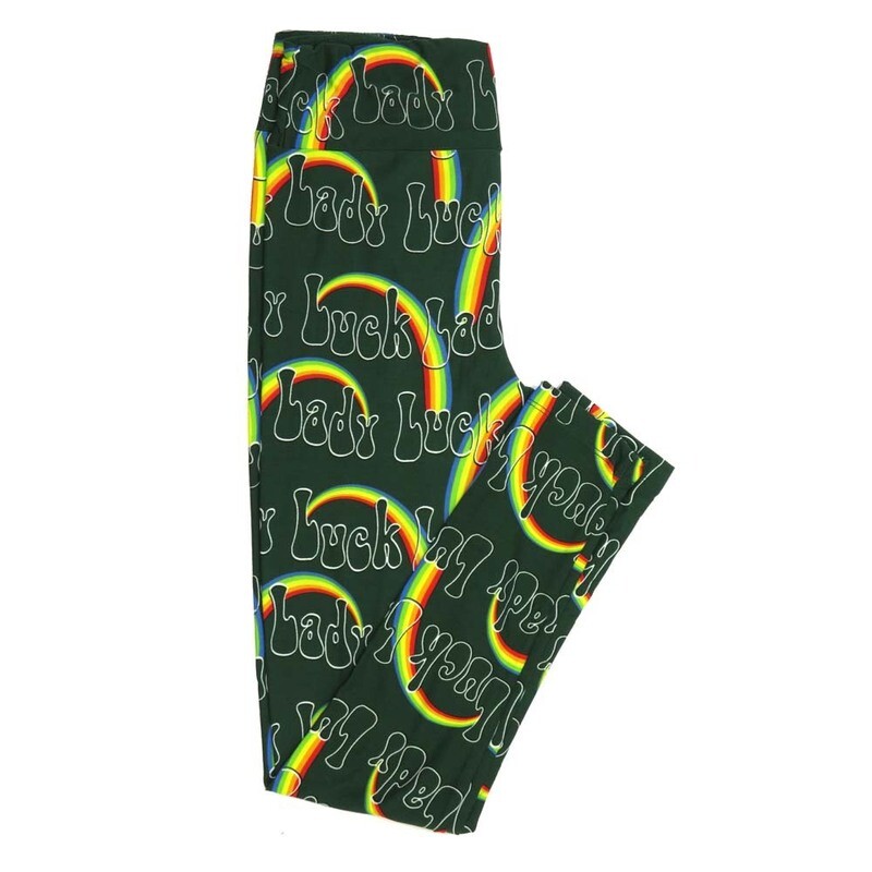LuLaRoe One Size OS Irish St Patricks Lucky Lady Rainbow Green Yellow Blue White OS-4397-ZK Buttery Soft Leggings fits Adults 2-10 LuLaRoe One Size OS Irish St Patricks Lucky Lady Rainbow Green Yellow Blue White OS-4397-ZK Buttery Soft Leggings fits Adults 2-10