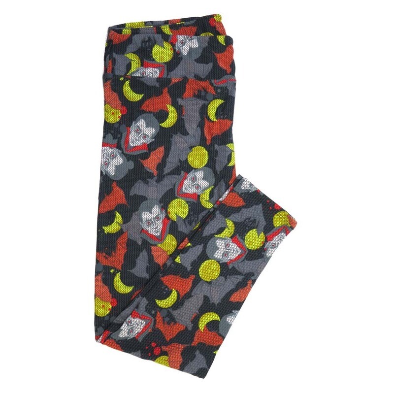 LuLaRoe TCTWO TC2 Halloween Dracula Vampire Bats Full Moon Crescent Black Gray Red Yellow TCTWO-9051-N Buttery Soft Womens Leggings fits Adults sizes 18-26 LuLaRoe TCTWO TC2 Halloween Dracula Vampire Bats Full Moon Crescent Black Gray Red Yellow TCTWO-9051-N Buttery Soft Womens Leggings fits Adults sizes 18-26