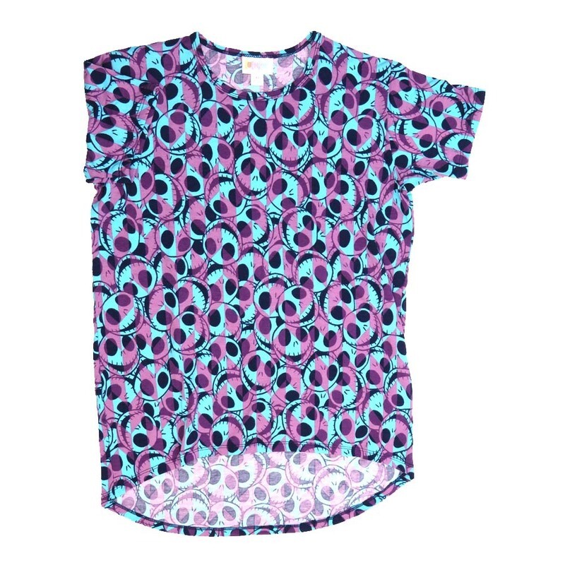 LuLaRoe Kids Gracie Size 10 (fits Unisex Kids 10-12) Disney Jack Skellington Faces from Nightmare Before Christmas Geometric Black Light Purple Unisex Short Sleeve Top GRACIE-10-C LuLaRoe Kids Gracie Size 10 (fits Unisex Kids 10-12) Disney Jack Skellington Faces from Nightmare Before Christmas Geometric Black Light Purple Unisex Short Sleeve Top GRACIE-10-C