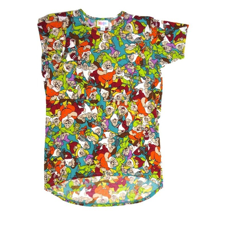 LuLaRoe Kids Gracie Size 12 (fits Unisex Kids 12-14) Disney Seven 7 Dwarf Dwraves from Snow White Blue Green Red Unisex Short Sleeve Top GRACIE-12-C LuLaRoe Kids Gracie Size 12 (fits Unisex Kids 12-14) Disney Seven 7 Dwarf Dwraves from Snow White Blue Green Red Unisex Short Sleeve Top GRACIE-12-C