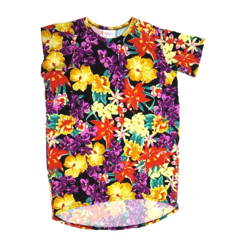 LuLaRoe Kids Gracie Size 12 (fits Unisex Kids 12-14) Floral Daisy Impatients Lily Hibyscus Black Blue Yellow Red Green Unisex Short Sleeve Top GRACIE-12-F LuLaRoe Kids Gracie Size 12 (fits Unisex Kids 12-14) Floral Daisy Impatients Lily Hibyscus Black Blue Yellow Red Green Unisex Short Sleeve Top GRACIE-12-F