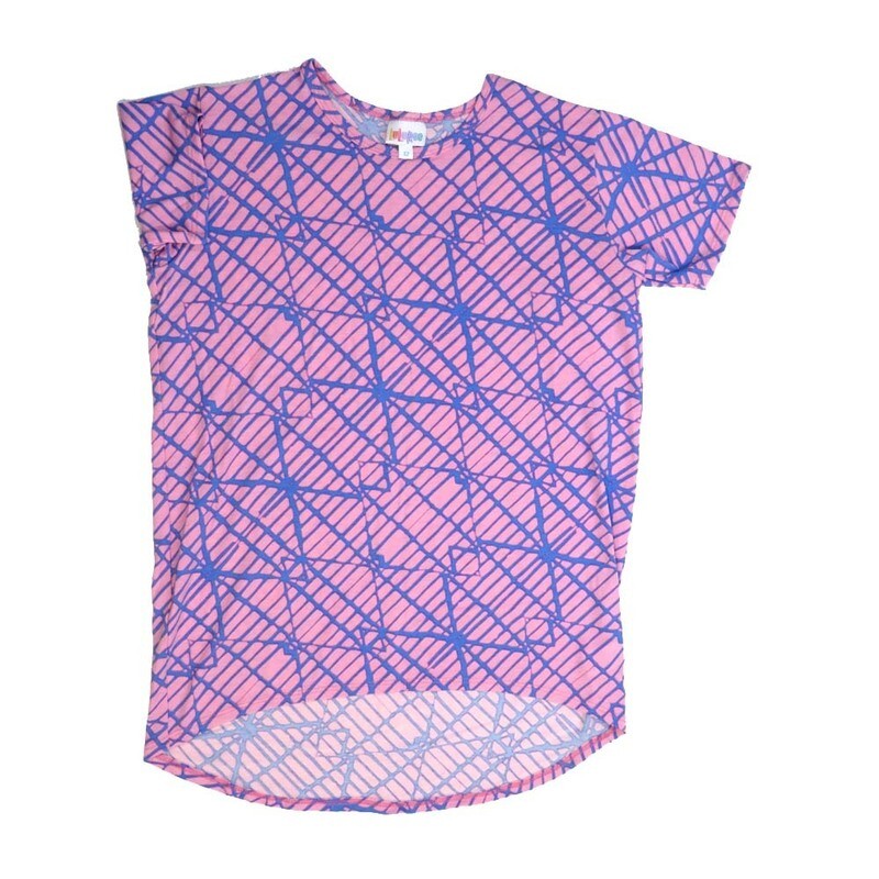 LuLaRoe Kids Gracie Size 12 (fits Unisex Kids 12-14) Geometric Zig Zag Stripe Purple Lavander Unisex Short Sleeve Top GRACIE-12-M LuLaRoe Kids Gracie Size 12 (fits Unisex Kids 12-14) Geometric Zig Zag Stripe Purple Lavander Unisex Short Sleeve Top GRACIE-12-M