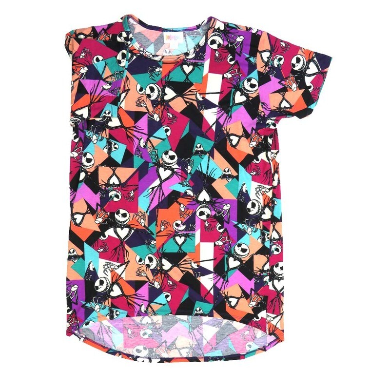 LuLaRoe Kids Gracie Size 14 (fits Unisex Kids 14-16) Disney Jack Skellington from Nightmare Before Christmas Geometric Black White Blue Geometric Unisex Short Sleeve Top GRACIE-14-W LuLaRoe Kids Gracie Size 14 (fits Unisex Kids 14-16) Disney Jack Skellington from Nightmare Before Christmas Geometric Black White Blue Geometric Unisex Short Sleeve Top GRACIE-14-W