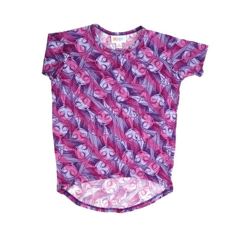 LuLaRoe Kids Gracie Size 04 (fits Unisex Kids 4-6) Disney Sally from Nightmare Before Christmas Purple Light Purple Unisex Short Sleeve Top GRACIE-04-G LuLaRoe Kids Gracie Size 04 (fits Unisex Kids 4-6) Disney Sally from Nightmare Before Christmas Purple Light Purple Unisex Short Sleeve Top GRACIE-04-G