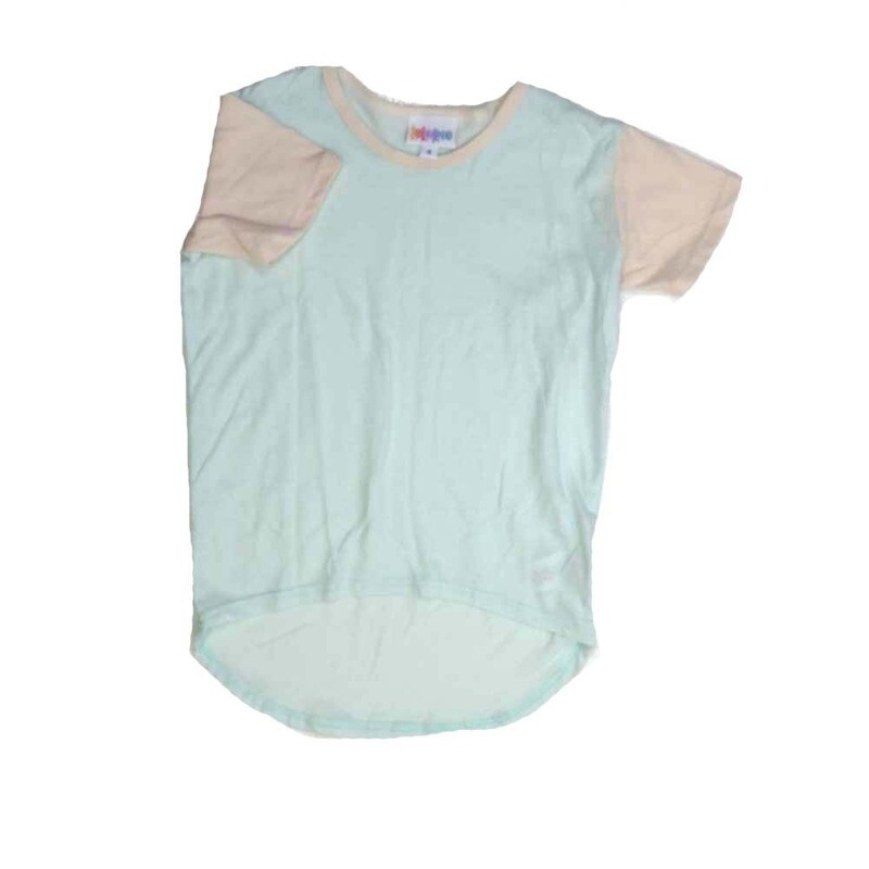 LuLaRoe Kids Gracie Size 04 (fits Unisex Kids 4-6) Solid Off White with Light Beige Sleeves Unisex Short Sleeve Top GRACIE-04-B LuLaRoe Kids Gracie Size 04 (fits Unisex Kids 4-6) Solid Off White with Light Beige Sleeves Unisex Short Sleeve Top GRACIE-04-B