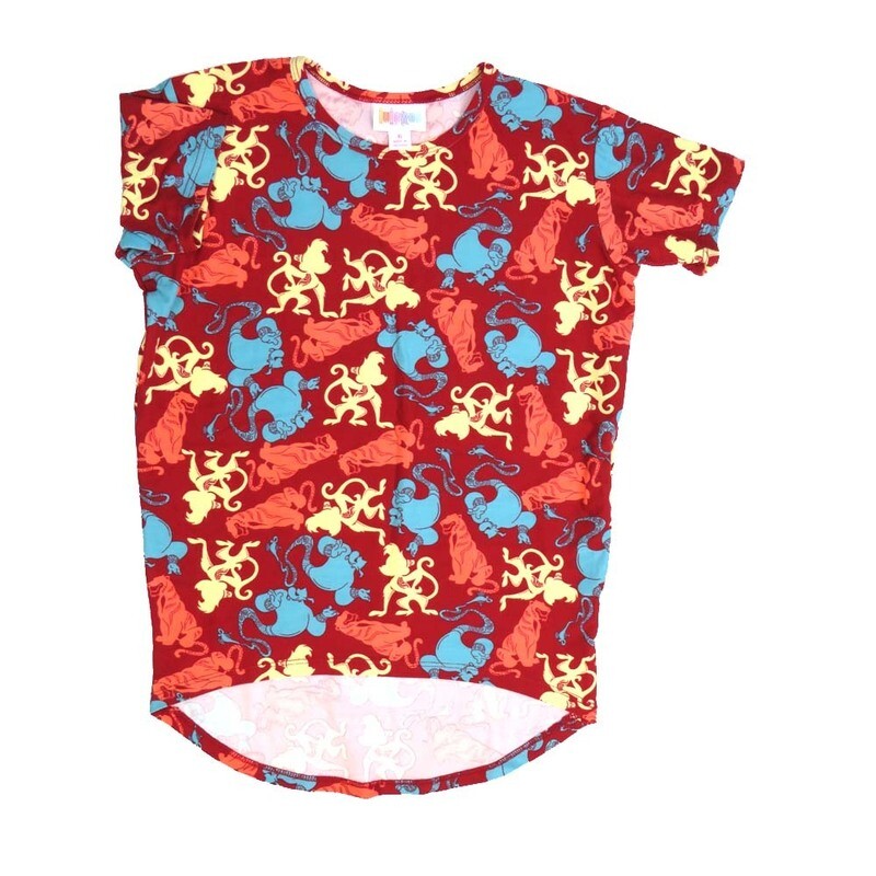 LuLaRoe Kids Gracie Size 06 (fits Unisex Kids 6-8) Disney Aladins Apu Genie Rajah Red Cream Turquiose Unisex Short Sleeve Top GRACIE-06-F LuLaRoe Kids Gracie Size 06 (fits Unisex Kids 6-8) Disney Aladins Apu Genie Rajah Red Cream Turquiose Unisex Short Sleeve Top GRACIE-06-F