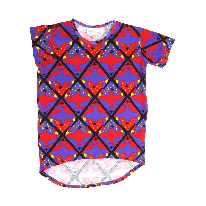 LuLaRoe Kids Gracie Size 08 (fits Unisex Kids 8-10) Disney Aladin's Genie Black Blue Red Yellow Unisex Short Sleeve Top GRACIE-08-C LuLaRoe Kids Gracie Size 08 (fits Unisex Kids 8-10) Disney Aladin's Genie Black Blue Red Yellow Unisex Short Sleeve Top GRACIE-08-C