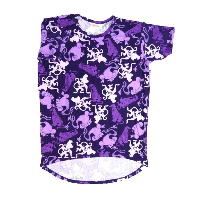 LuLaRoe Kids Gracie Size 08 (fits Unisex Kids 8-10) Disney Aladins Apu Genie Rajah Purple Blue Light Turquoise Unisex Short Sleeve Top GRACIE-08-D LuLaRoe Kids Gracie Size 08 (fits Unisex Kids 8-10) Disney Aladins Apu Genie Rajah Purple Blue Light Turquoise Unisex Short Sleeve Top GRACIE-08-D