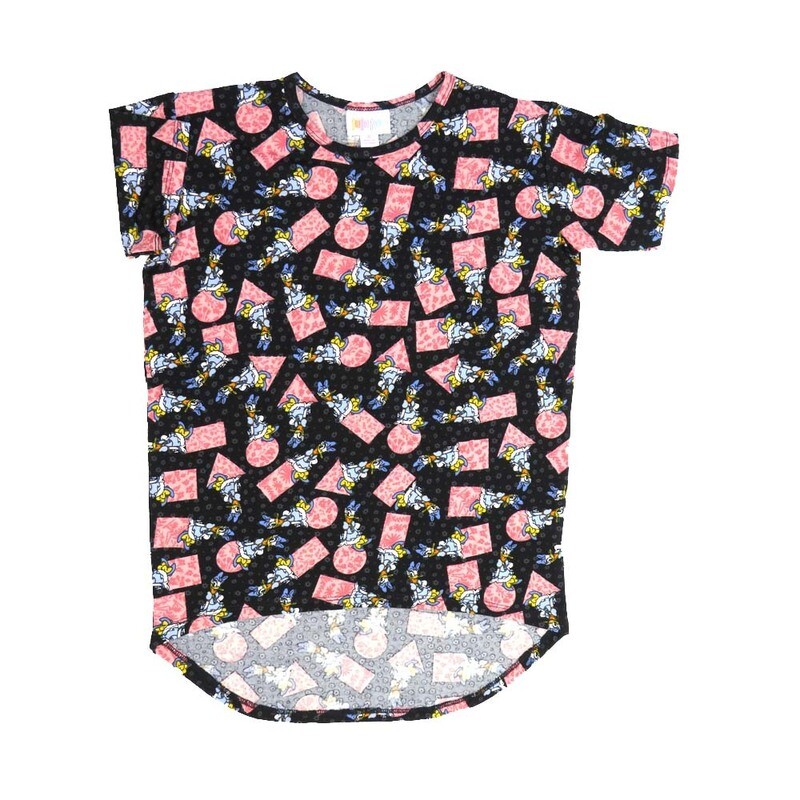 LuLaRoe Kids Gracie Size 08 (fits Unisex Kids 8-10) Disney Daisy Duck Posing Poka Dot Black Gray White Yellow Blue Unisex Short Sleeve Top GRACIE-08-A LuLaRoe Kids Gracie Size 08 (fits Unisex Kids 8-10) Disney Daisy Duck Posing Poka Dot Black Gray White Yellow Blue Unisex Short Sleeve Top GRACIE-08-A