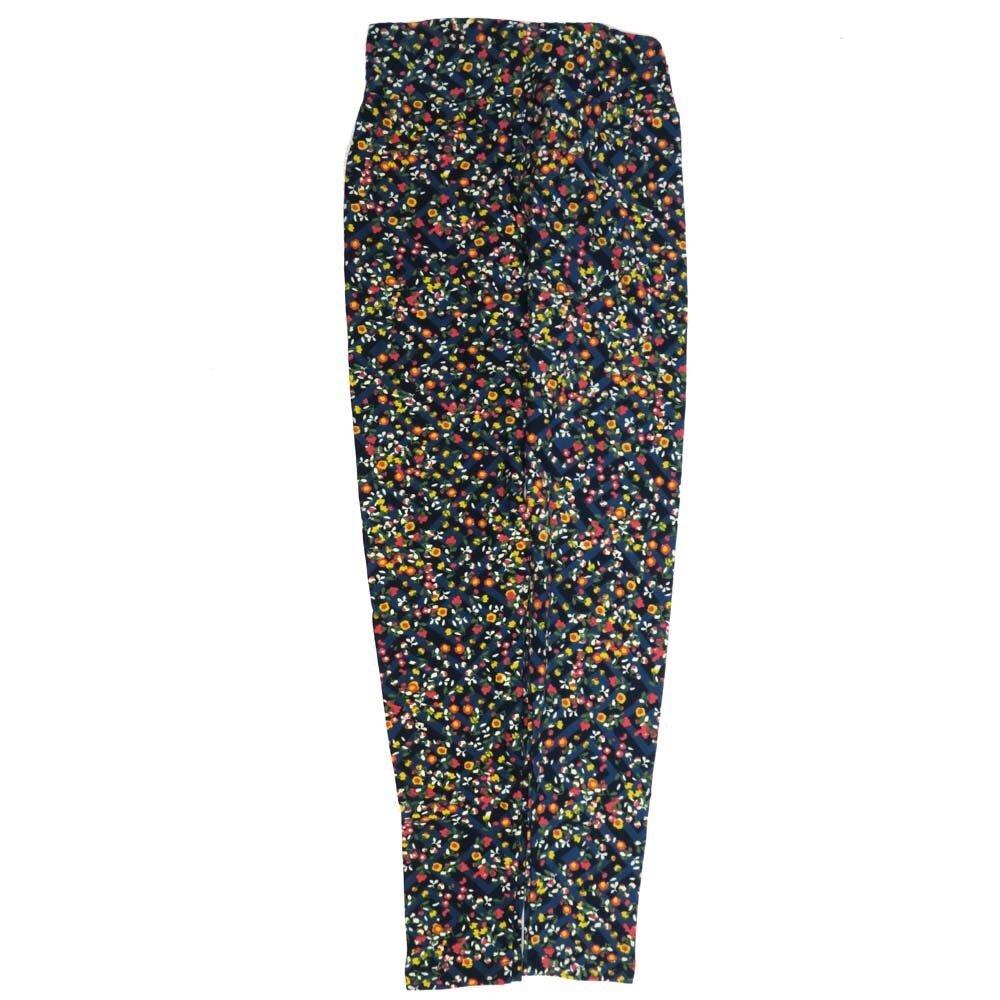LuLaRoe One Size OS Floral Maze Polka Dot OS-4419-Z  Buttery Soft Womens Leggings fits Adults 2-10