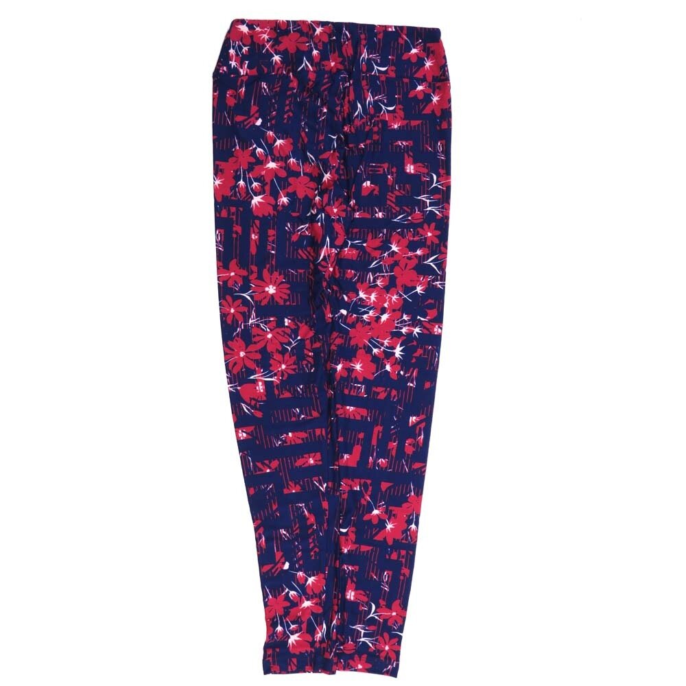 LuLaRoe One Size OS Floral OS-4420-H2  Buttery Soft Womens Leggings fits Adults 2-10