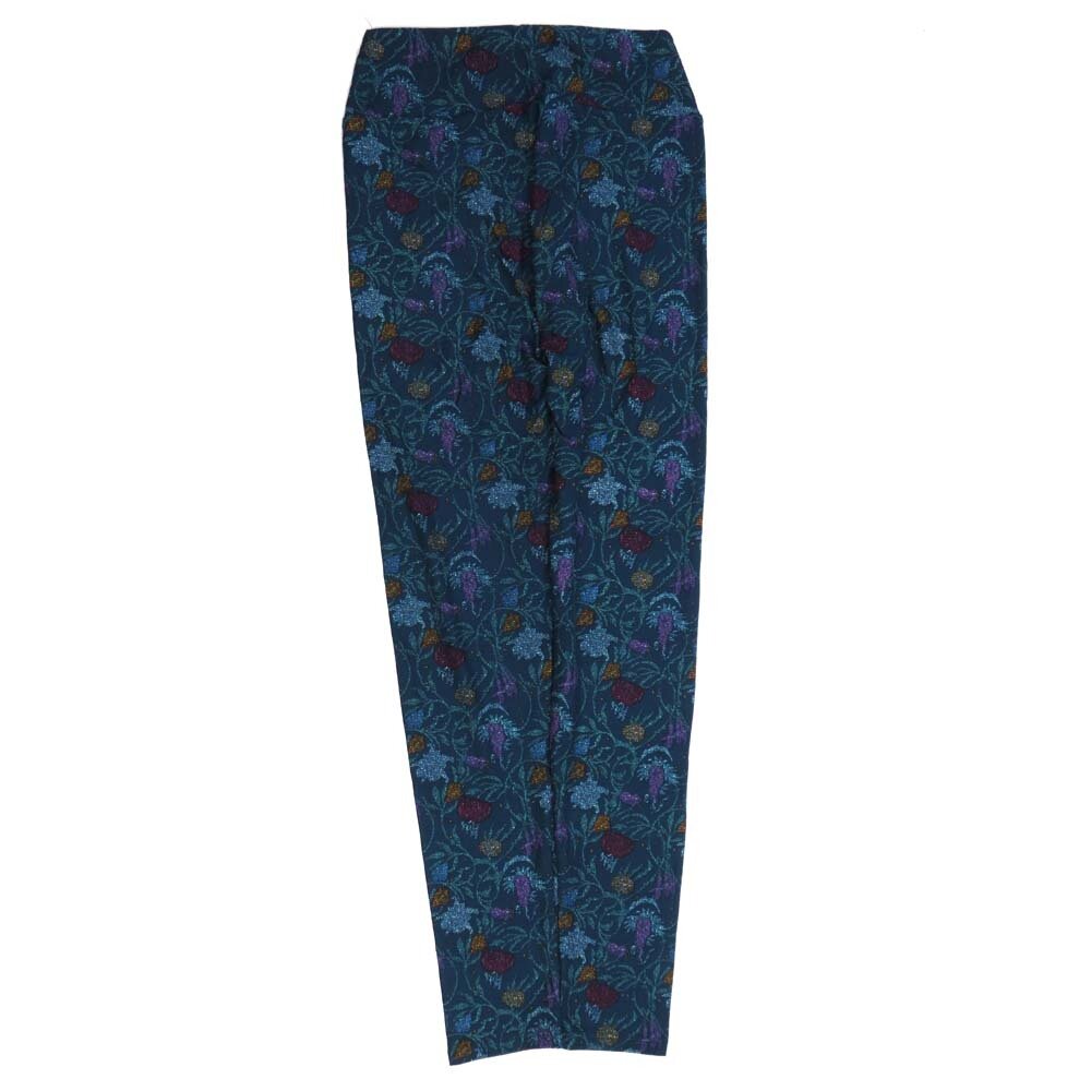 LuLaRoe One Size OS Floral OS-4420-K2  Buttery Soft Womens Leggings fits Adults 2-10