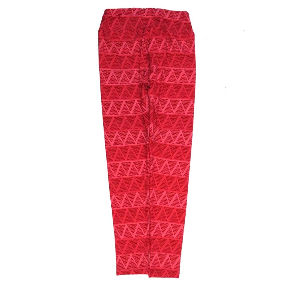 LuLaRoe One Size OS Valentines Micro Hearts Triangles Red Pink OS-4424-J Buttery Soft Womens Leggings fits Adults 2-10