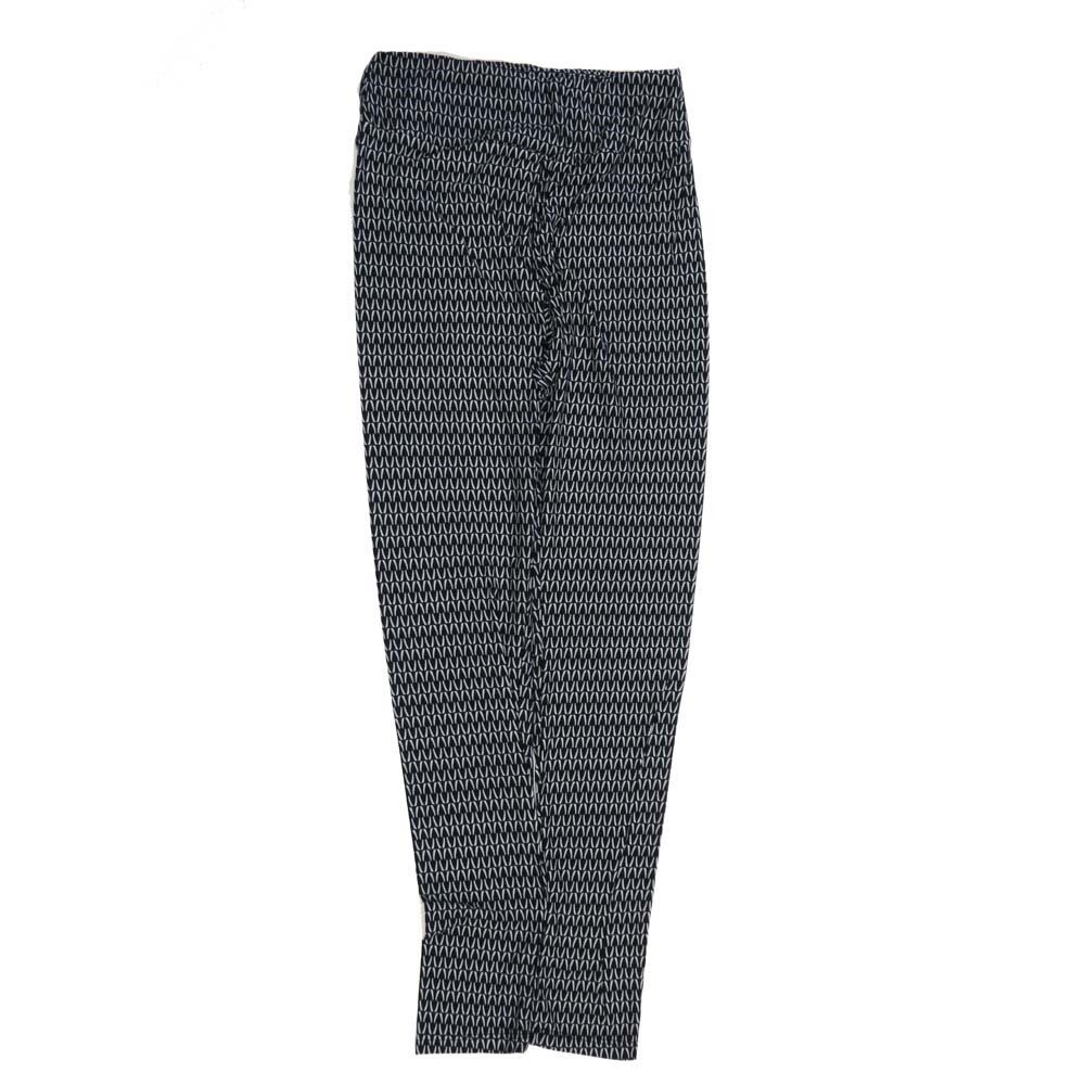 LuLaRoe One Size OS Stripes Black Gray OS-4426-W2  Buttery Soft Womens Leggings fits Adults 2-10