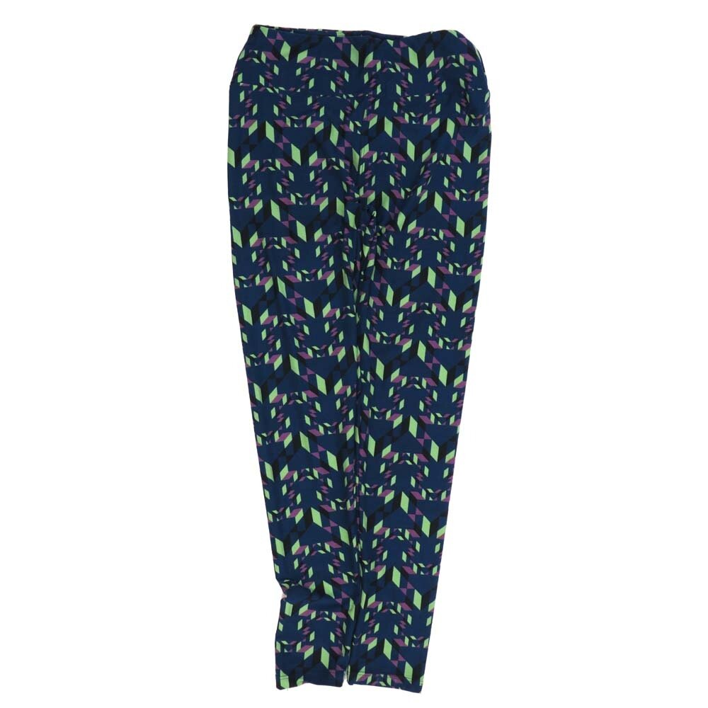 LuLaRoe One Size OS Geometric OS-4429-ZK  Buttery Soft Womens Leggings fits Adults 2-10