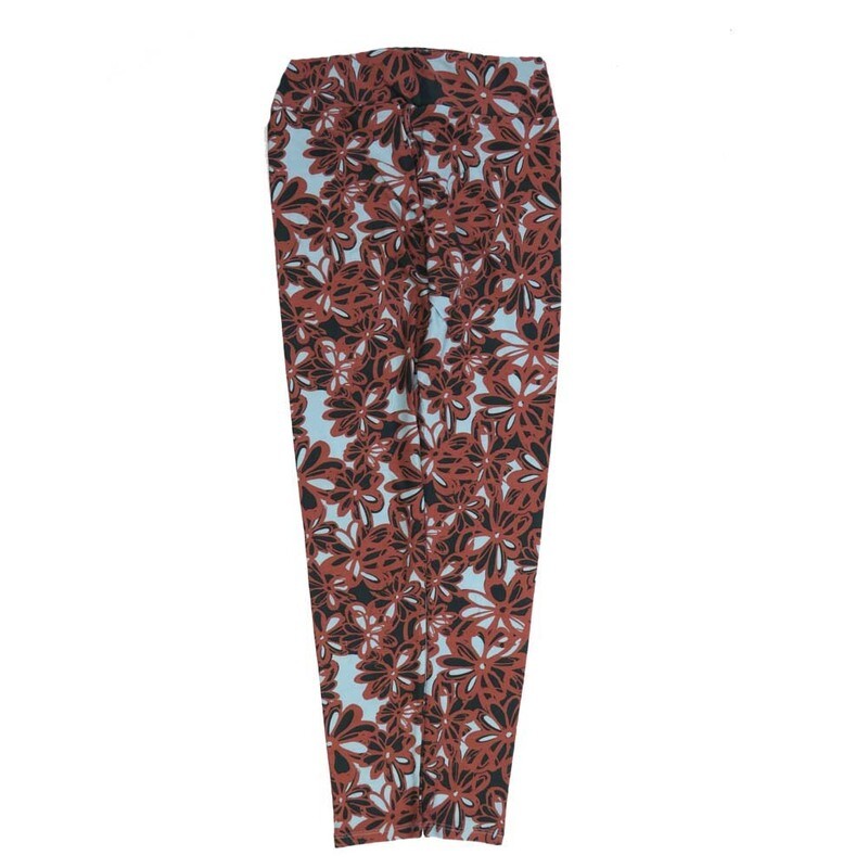 LuLaRoe One Size OS Dasies Pink Red Black OS-4420-ZA  Buttery Soft Womens Leggings fits Adults 2-10