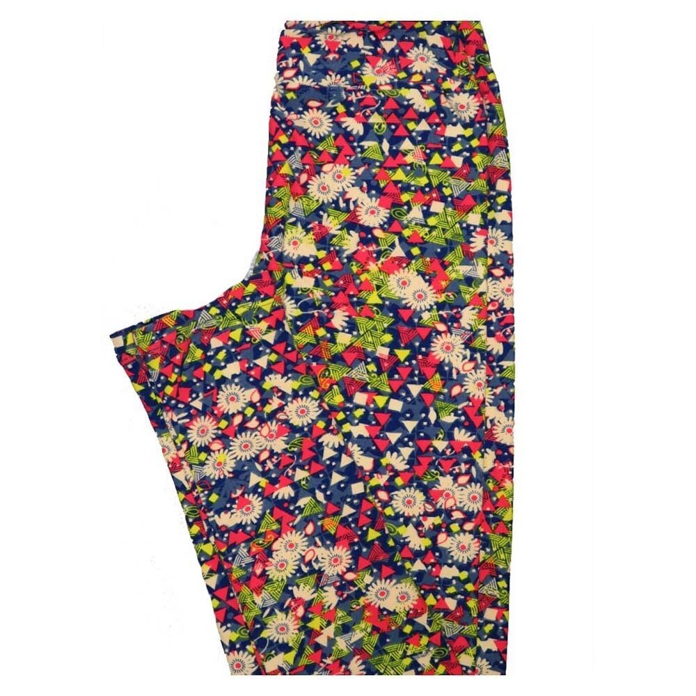 LuLaRoe Tween Floral Geometric Leggings fits Adult Adult Sizes 00-0