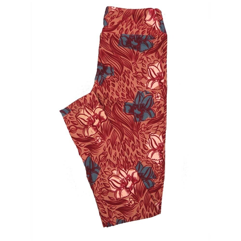 LuLaRoe Tween Floral Leggings fits Adult Adult Sizes 00-0