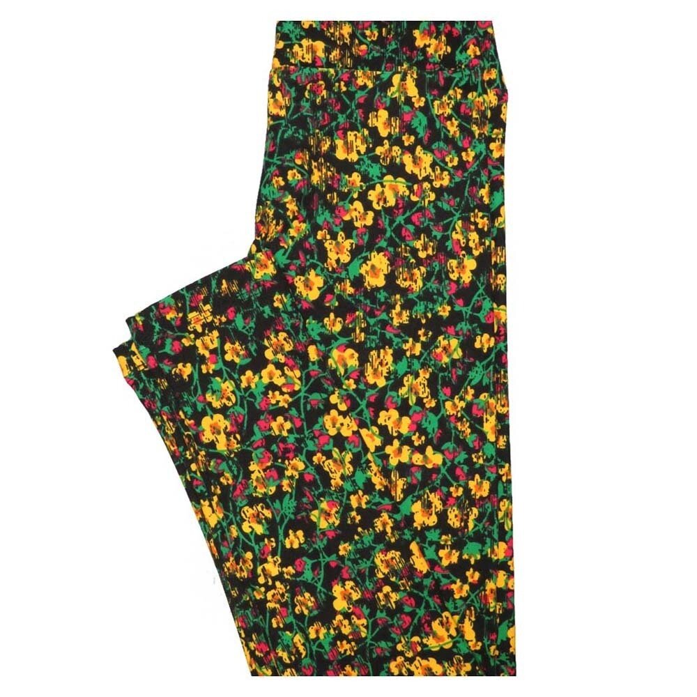 LuLaRoe Tween Floral Leggings fits Adult Adult Sizes 00-0